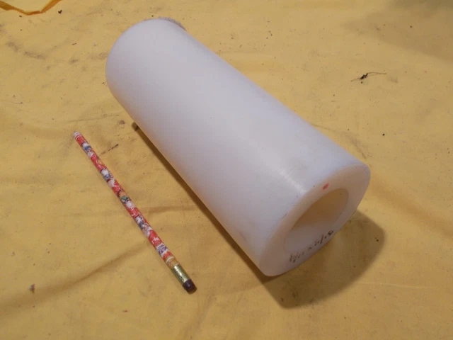 NYLON TUBE plastic round tubular bar bushing stock 3 1/4" OD x 2 1/4" ID x 8"
