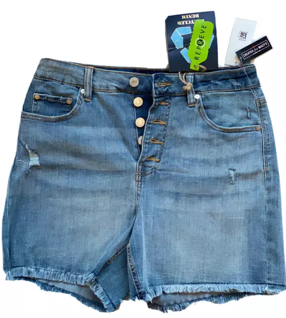 Indigo Rein Repreve Women’s Shorts Denim Distressed High Rise Cut off Sz 11 /29