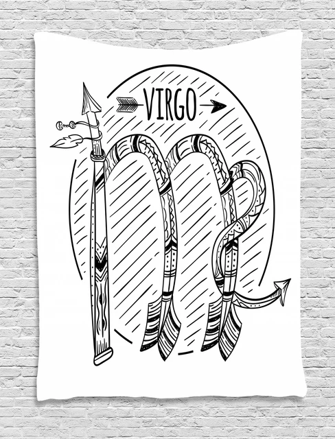 Zodiac Virgo Sign Tapestry Wall Hanging Form Decoration for Room 2 Sizes