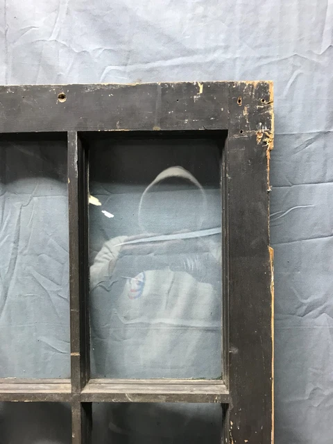 Pair Antique 6 Lite Casement Windows 17x39 Shabby Cabinet Chic Old VTG 1824-22B 5