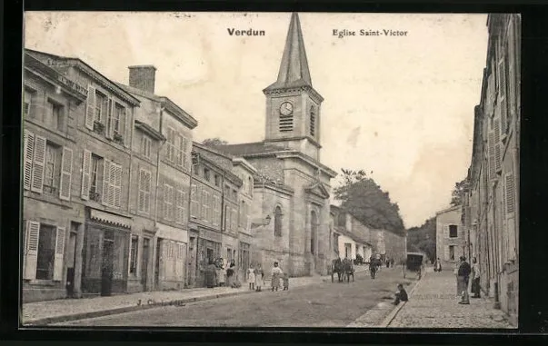 CPA Verdun, Eglise Saint-Victor 1909