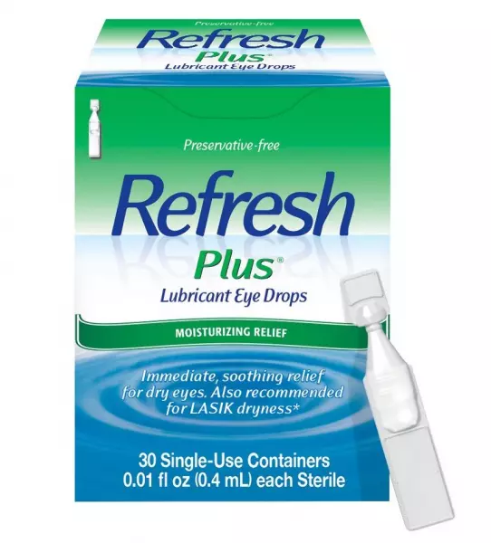 Refresh Plus Lubricant Eye Drops 30 Single Use Containers - Exp. 8/2024