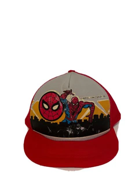 YOUTH RARE Vintage Spiderman 1985 Youth Snap Back Trucker Hat