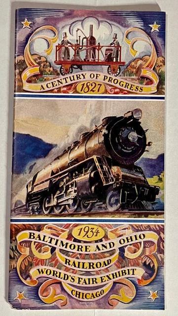 1934 Baltimore & Ohio Railroad, Chicago World's Fair Exhibit Brochure