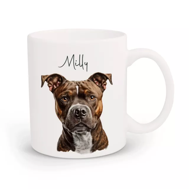 Staffordshire Bull Terrier Mug - Coffee Mug - Gift Mug  - Dog Mug (M178)