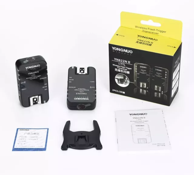 Yongnuo YN622N II Transceiver Kit for Nikon FVl 603-RX AA 7 Channels Black
