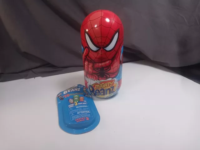 Vintage Mighty Beanz SpiderMan Storage Tin Case Mighty  Lot