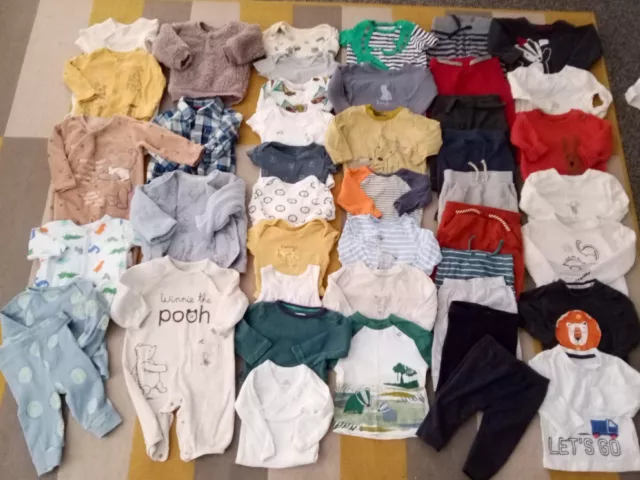 Baby Boys Big Bundle Tops/Joggers/Vests/All-in-one/Shirts/Sleepsuits 3-6 Months