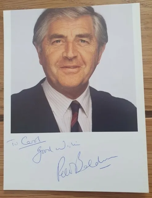 PETER BALDWIN dedicated signed autograph 5.5"x4" colour photo CORONATION ST