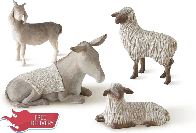 Willow Tree Sheltering Animals for The Holy Family Set of 4 Resin Figurines -... Willow Tree Sheltering Animals for The Holy Family Set of 4 Resin Figurines -...
