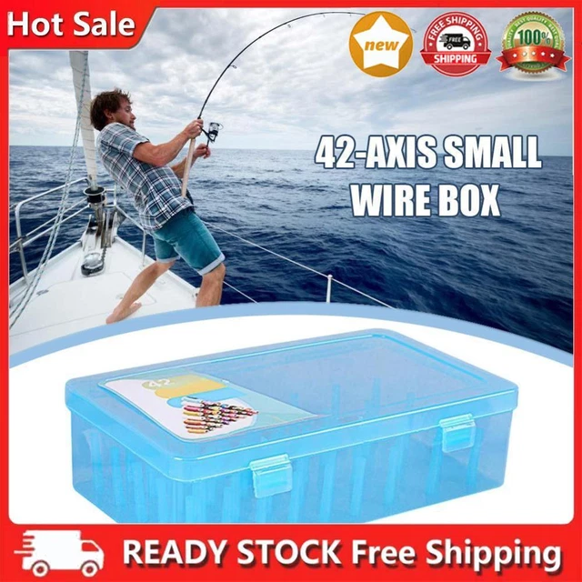 42 Spools Reels Sorting Container Case Fishing Line Sewing Thread Bobbins Boxes
