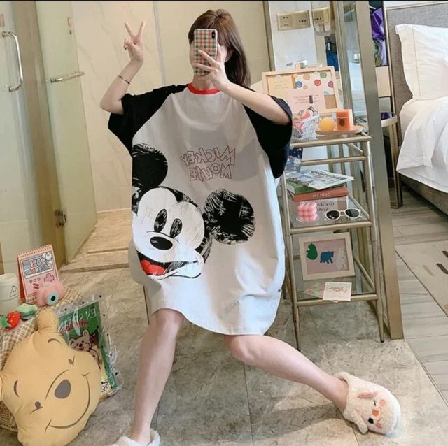 Camicia Da Notte Disney Mickey Mouse Topolino Paperina Spedizione 20 Giorni