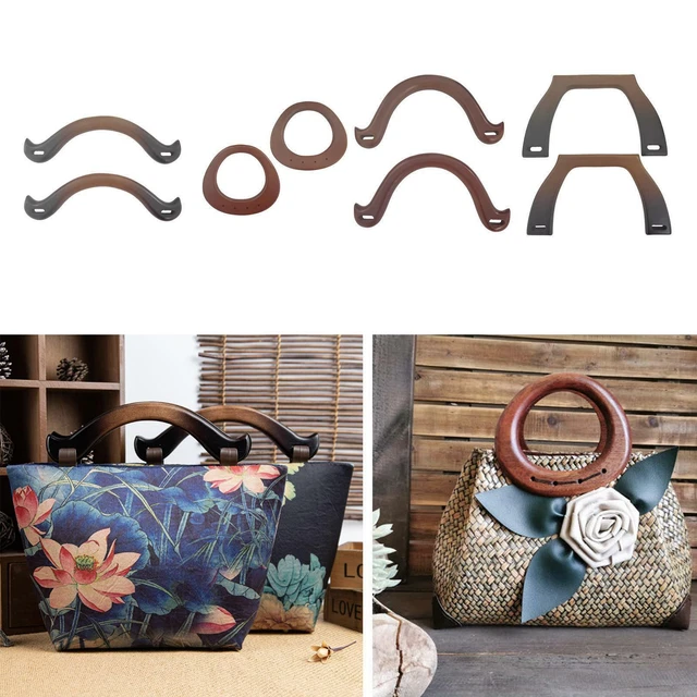 1Pair Handles Replacement Purse Handles for DIY Handbags Arch Canvas Arm Bag