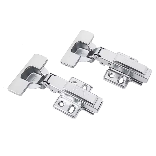 2x Soft Close 35mm GTV Kitchen Cabinet Clip On Concealed Door Hinge Full Overlay