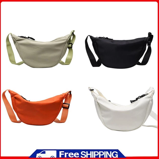 Women Casual Solid Color Canvas Crossbody Bag Fashion Small Chest Shoulder Bags