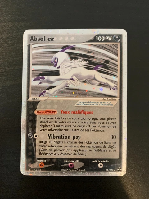 CARTE POKÉMON : Absol EX 92/108 Ex Gardiens du Pouvoir Française
