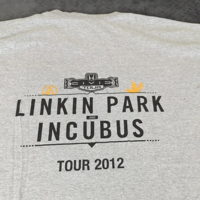 Linkin Park and Incubus Tour Shirt 2012 Crew Honda Civic Men 3XL Short Sleeve