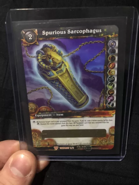 Spurious Sarcophagus World Of Warcraft Unscratched Loot Card Wow Tcg