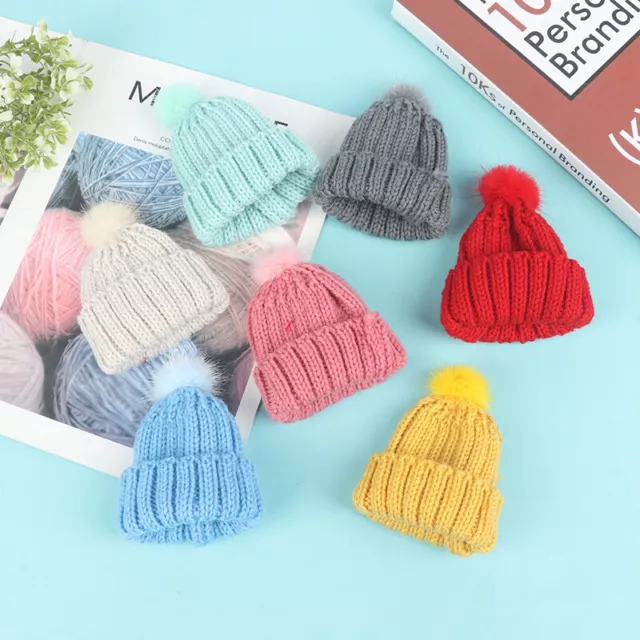 1/6 Dollhouse Miniature Fashion Knitted Beanie Hat Cap Doll House Decorat-U YIUK