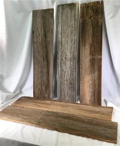 4 Barn Wood Reclaimed Planks, Wall Siding Boards, Lumber Floating Shelf, A4