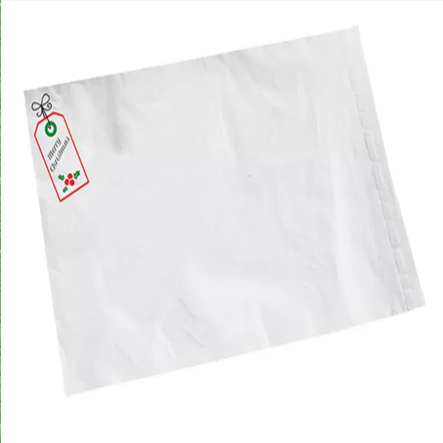 10 White Merry Christmas 12" x 16" Mailing Postage Mail Postal Bags