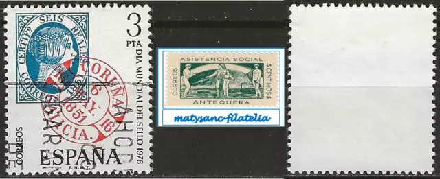 España 1976. Edifil 2318. Serie Completa "Día Mundial Del Sello”. Usada.