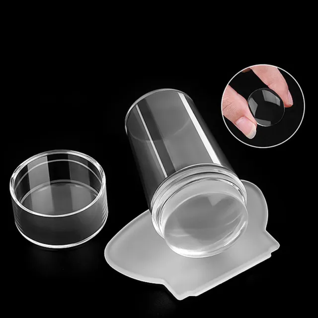 Kit de estampado de silicona transparente arte en uñas estampado placa de manicura esmalte chatarra 8