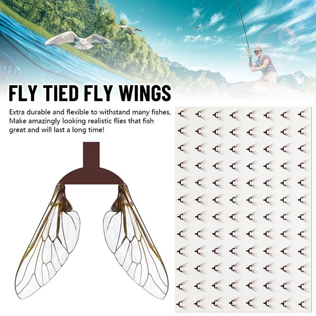 FLY FISHING TYING Insect Wings Pre-cut Realistic Fly Wing Synthetic ...
