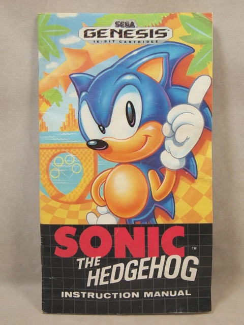 Sonic R Manual SONIC THE HEDGEHOG (SEGA Genesis) Authentic MANUAL ONLY $11.99 - PicClick
