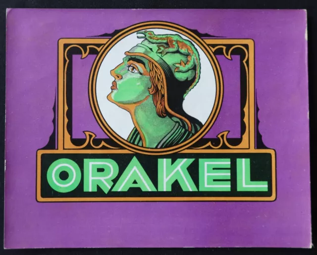 Ancienne étiquette BOITE CIGARE ORAKEL Art Déco old box cigar label