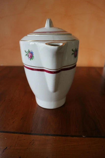 Leonardo Collection théière solitaire porcelaine décor roses et dorure