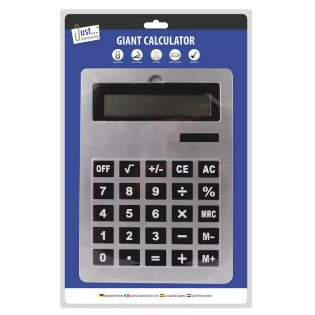 A4 Size Giant Jumbo Calculator 8 Digit Display School Home Office Large Buttons