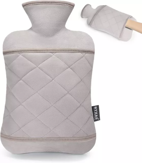 BYXAS Hot Water Bottle?PVC 1.8 L Hot Water Bottle Hot Water Bag with Hand-in