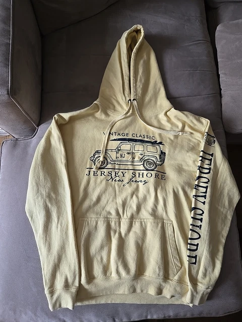 VINTAGE JERSEY SHORE Classics Surfing Hooded Sweatshirt By Esy Surf Co Sz M 28.80 PicClick