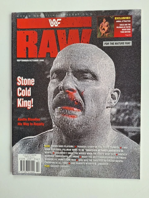 WWF Raw Magazine September / October with Poster - Stone Cold Steve Austin