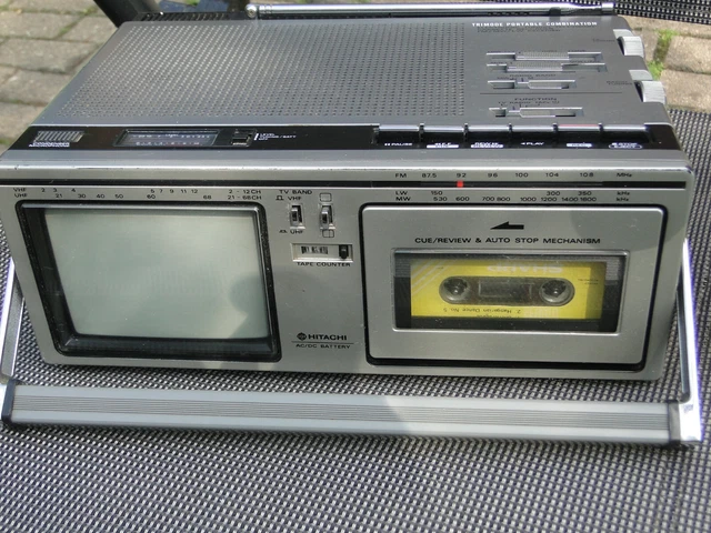 テレビ HITACHI TRIMODE PORTABLE CONSUMER HITACHI PORTABLE TRIMODE Portable Combination TV Radio Tape