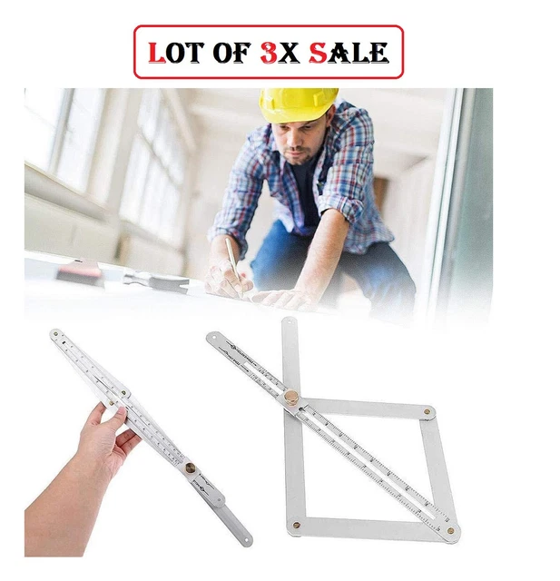 STAINLESS STEEL MITER Saw Bevel Gauge & Corner Angle Finder for