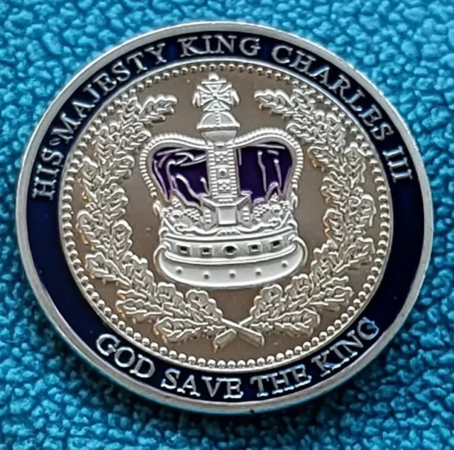 König Karl III. Krönung Silbermünze 2023 Westminster Abbey Krone Königin 3