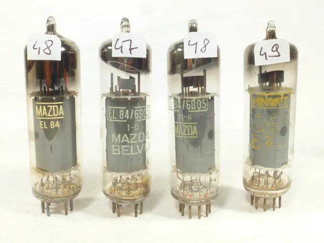 one matched quad EL84 6BQ5 Philips made, for audio Partridge Leben ANK amplifier