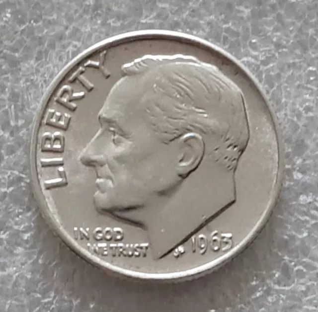 US Roosevelt Dime 1963 Silber