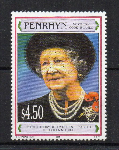 Cook Islands - Penrhyn Island 1995 $4.50 Queen Mother's Birthday MNH