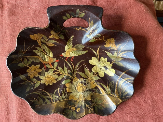 RAMASSE MIETTE DE table papier maché napoléon III rouge EUR 18,00 - PicClick FR