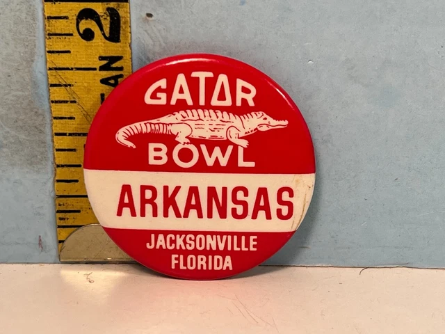 1960 Gator Bowl Jacksonville Florida Arkansas Razorbacks Pinback Button