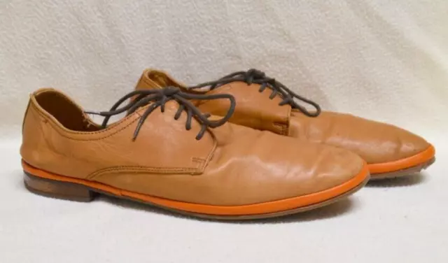 Windsor Smith European Collection Tan Brown Soft Leather Derby Shoes Size 42