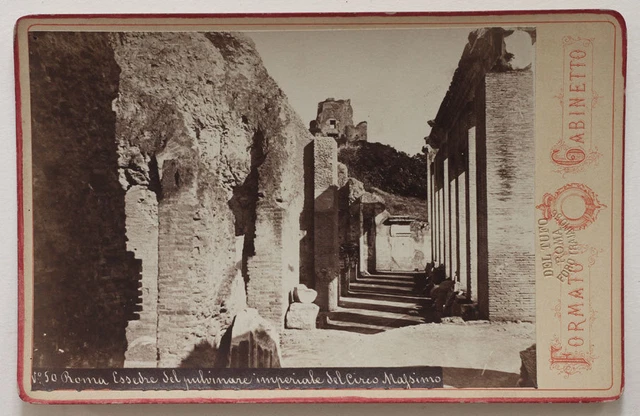 Original Kab. Karte 1880er ITALIEN Rom, von del Tufo, mit Prägestempel