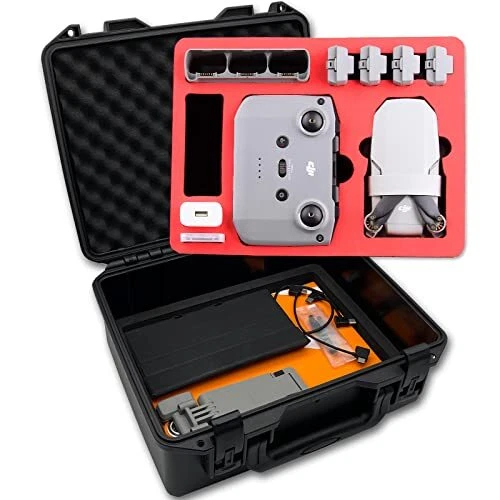 FPVtosky Double Layer DJI Mini 2 Case, DJI Mini 2 SE Case, Waterproof Mavic Mini