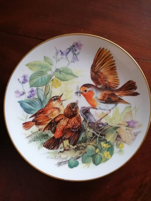 HUTSCHENREUTHER WANDTELLER &amp;HUNGRIGE Rotkehlchen&amp;quot; F 3764 EUR 12,00 ...