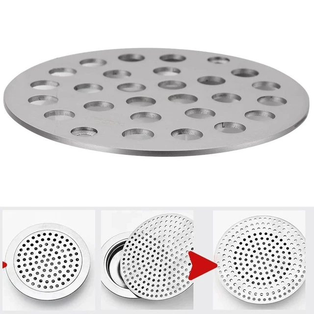 Round Shower Drain Cover 4-1/4Inch Grate Strainer Floor Drain  Bathroom