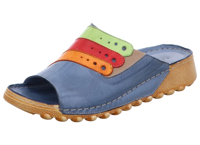 Gemini Mules Femmes Cuir Sportif Semelle Profilée Semelle Compensée 032773-02