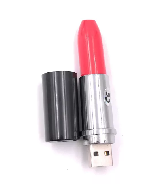 Lápiz Labial Labios Largo Rojo Plata Negro Funny USB Pegar Div Kapazitäten 2